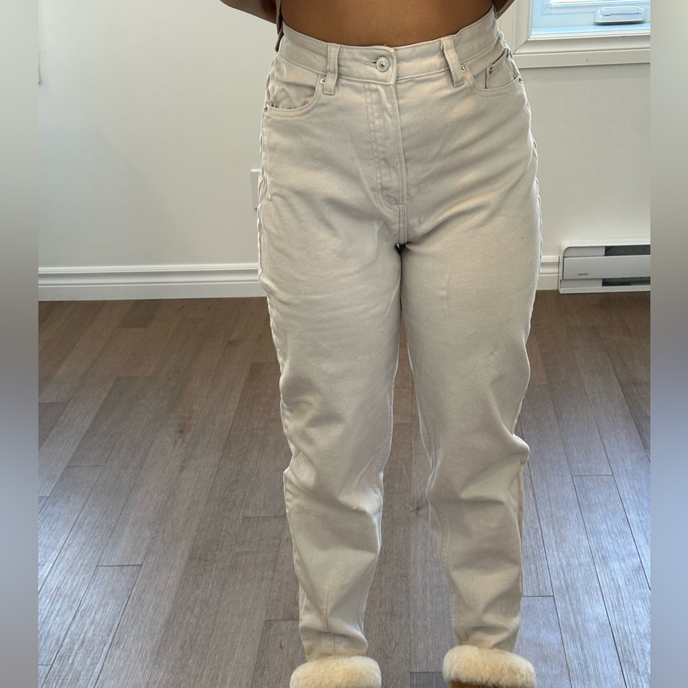 H&M Women's Cream Jeans